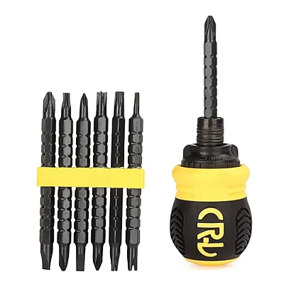 Set surubelnita 13 in 1 cu 6 varfuri magnetice si cap dublu Set surubelnita 13 in 1 cu 6 varfuri magnetice si cap dublu