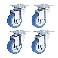 Set 4 Roti 40mm ALBASTRE Pivotante ROTILE culoarea ALBASTRU