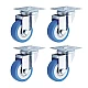 Set 4 Roti 40mm ALBASTRE Pivotante ROTILE culoarea ALBASTRU Set 4 Roti 40mm ALBASTRE Pivotante ROTILE culoarea ALBASTRU