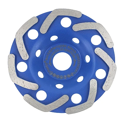 Disc Diamantat ALBASTRU 125 Mm cu segmenti GRI pentru Slefuire Beton Mozaic Suprafete Dure Disc Diamantat ALBASTRU 125 Mm cu segmenti GRI pentru Slefuire Beton Mozaic Suprafete Dure