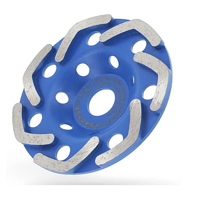 Disc Diamantat ALBASTRU 125 Mm cu segmenti GRI pentru Slefuire Beton Mozaic Suprafete Dure Disc Diamantat ALBASTRU 125 Mm cu segmenti GRI pentru Slefuire Beton Mozaic Suprafete Dure