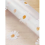 Folie de protectie pentru rafturi 45 x 300cm cu floricele albe 