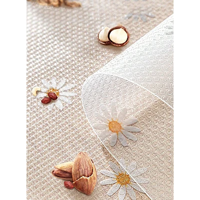 Folie de protectie pentru rafturi 45 x 300cm cu floricele albe Folie de protectie pentru rafturi 45 x 300cm cu floricele albe
