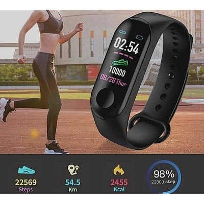Bratara SmartBand M7 NEAGRA Fitness Tracker Monitorizare Puls Sanatate