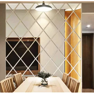 Set 58 Oglinzi Acrilice Autoadezive Luxer 100x100 cm Model Romb 1 metru patrat Set 58 Oglinzi Acrilice Autoadezive Luxer 100x100 cm Model Romb 1 metru patrat