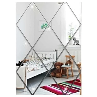 Set 58 Oglinzi Acrilice Autoadezive Luxer 100x100 cm Model Romb 1 metru patrat Set 58 Oglinzi Acrilice Autoadezive Luxer 100x100 cm Model Romb 1 metru patrat