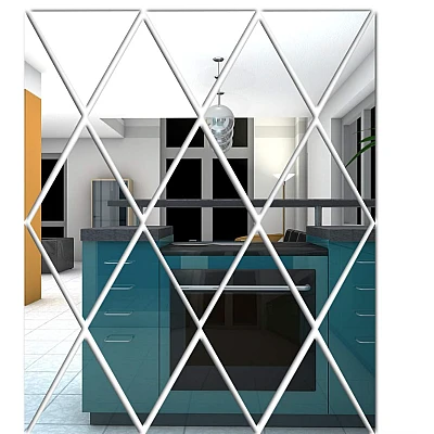 Set 58 Oglinzi Acrilice Autoadezive Luxer 100x100 cm Model Romb 1 metru patrat Set 58 Oglinzi Acrilice Autoadezive Luxer 100x100 cm Model Romb 1 metru patrat