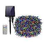 UB Instalatie Craciun Solara MULTICOLORA 500 Led 50 metri 7 jocuri lumini si telecomanda