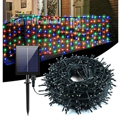 UB Instalatie Craciun Solara MULTICOLORA 500 Led 50 metri 7 jocuri lumini si telecomanda UB Instalatie Craciun Solara MULTICOLORA 500 Led 50 metri 7 jocuri lumini si telecomanda