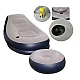 UB Set fotoliu gonflabil cu taburet suport picioare pentru exterior si interior UB Set fotoliu gonflabil cu taburet suport picioare pentru exterior si interior