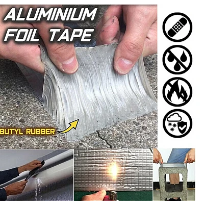 Banda acoperis 50mm x 5M butilica adeziva hidroizolanta bituminoasa durabila Rezistenta la Apa BS Banda acoperis 50mm x 5M butilica adeziva hidroizolanta bituminoasa durabila Rezistenta la Apa BS