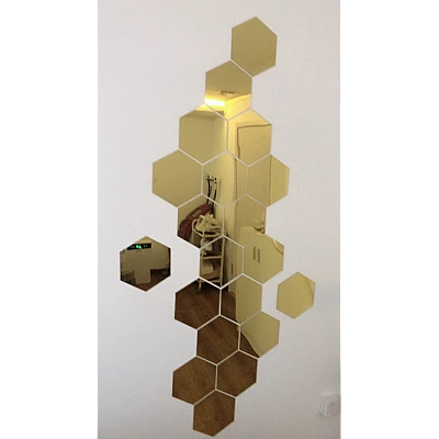 Set 10 Oglinzi Design Hexagon AURII - Oglinzi Decorative Acrilice Cristal - Diamant - Fagure 10 bucati/set Set 10 Oglinzi Design Hexagon AURII - Oglinzi Decorative Acrilice Cristal - Diamant - Fagure 10 bucati/set
