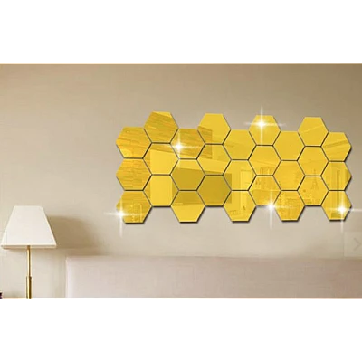 Set 10 Oglinzi Design Hexagon AURII - Oglinzi Decorative Acrilice Cristal - Diamant - Fagure 10 bucati/set Set 10 Oglinzi Design Hexagon AURII - Oglinzi Decorative Acrilice Cristal - Diamant - Fagure 10 bucati/set