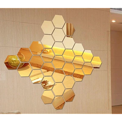 Set 10 Oglinzi Design Hexagon AURII - Oglinzi Decorative Acrilice Cristal - Diamant - Fagure 10 bucati/set Set 10 Oglinzi Design Hexagon AURII - Oglinzi Decorative Acrilice Cristal - Diamant - Fagure 10 bucati/set