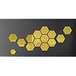 Set 10 Oglinzi Design Hexagon AURII - Oglinzi Decorative Acrilice Cristal - Diamant - Fagure 10 bucati/set