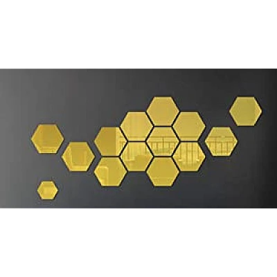 Set 10 Oglinzi Design Hexagon AURII - Oglinzi Decorative Acrilice Cristal - Diamant - Fagure 10 bucati/set Set 10 Oglinzi Design Hexagon AURII - Oglinzi Decorative Acrilice Cristal - Diamant - Fagure 10 bucati/set