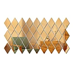 Set 10 Oglinzi Design ROMB AURII - Oglinzi Decorative Acrilice Cristal - Diamant - Fagure