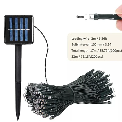 Instalatie cu incarcare solara 30 metri ALB CALD LI Instalatie cu incarcare solara 30 metri ALB CALD LI