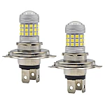 Set 2 becuri auto H4 cu 42 LED SMD 120W 6000k 12/80V doua faze lupa