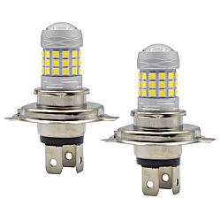 Set 2 becuri auto H4 cu 42 LED SMD 120W 6000k 12/80V doua faze lupa
