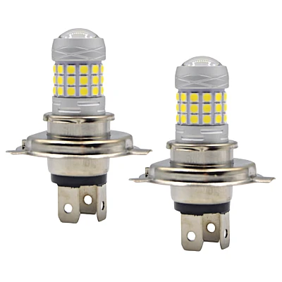 Set 2 becuri auto H4 cu 42 LED SMD 120W 6000k 12/80V doua faze lupa Set 2 becuri auto H4 cu 42 LED SMD 120W 6000k 12/80V doua faze lupa