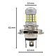 Set 2 becuri auto H4 cu 42 LED SMD 120W 6000k 12/80V doua faze lupa Set 2 becuri auto H4 cu 42 LED SMD 120W 6000k 12/80V doua faze lupa