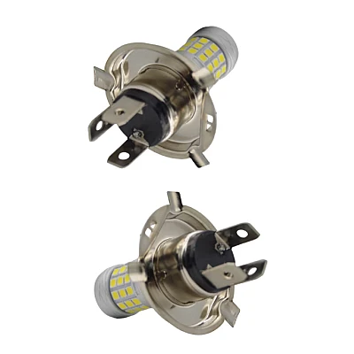 Set 2 becuri auto H4 cu 42 LED SMD 120W 6000k 12/80V doua faze lupa Set 2 becuri auto H4 cu 42 LED SMD 120W 6000k 12/80V doua faze lupa