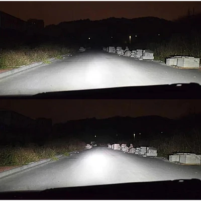 Set 2 becuri auto H4 cu 42 LED SMD 120W 6000k 12/80V doua faze lupa Set 2 becuri auto H4 cu 42 LED SMD 120W 6000k 12/80V doua faze lupa