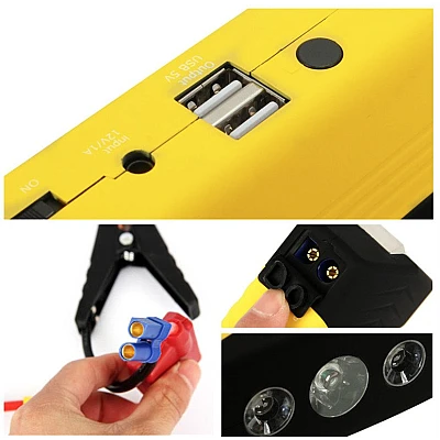 Baterie portabila 50800 mAh cu iluminare LED + starter extern auto Baterie portabila 50800 mAh cu iluminare LED + starter extern auto