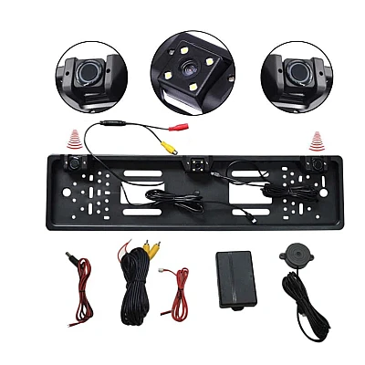 Set suport numar auto cu camera video marsarier si senzori parcare Set suport numar auto cu camera video marsarier si senzori parcare