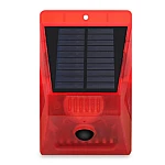 Lampa solara cu alarma pentru protectie cu senzor de miscare telecomanda rosie 
