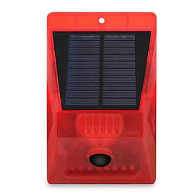 Lampa solara cu alarma pentru protectie cu senzor de miscare telecomanda rosie Lampa solara cu alarma pentru protectie cu senzor de miscare telecomanda rosie