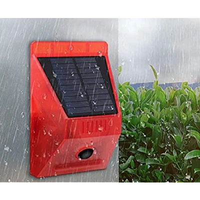 Lampa solara cu alarma pentru protectie cu senzor de miscare telecomanda rosie Lampa solara cu alarma pentru protectie cu senzor de miscare telecomanda rosie