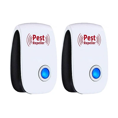 Set 2 Aparate Anti-Rozatoare si Tantari Pest Repeller Alb/Negru Set 2 Aparate Anti-Rozatoare si Tantari Pest Repeller Alb/Negru