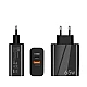 Adaptor Alimentare NEGRU 1 USB + 1 USB C 65W Incarcator Rapid si Cablu Type C Adaptor Alimentare NEGRU 1 USB + 1 USB C 65W Incarcator Rapid si Cablu Type C