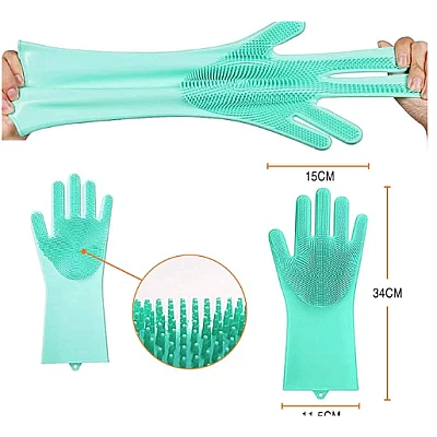 Set 2 manusi profesionale din silicon pentru spatal vase Set 2 manusi profesionale din silicon pentru spatal vase