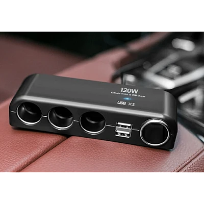 Priza auto No. 1525 cu 4 porturi de iesire si 2 USB Priza auto No. 1525 cu 4 porturi de iesire si 2 USB