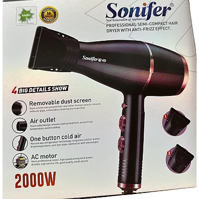 Uscator de Par Sonifer cu 2 Capete 2000W Uscator de Par Sonifer cu 2 Capete 2000W