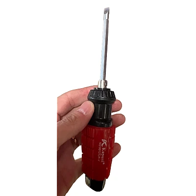 Surubelnita cu 2 capete Magnetice si maner Rosu Antialunecare Surubelnita cu 2 capete Magnetice si maner Rosu Antialunecare