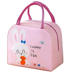 Geanta de pranz termica din panza Pink Bunny