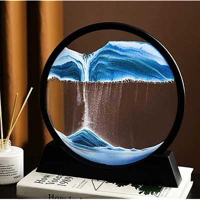 Clepsidra Albastra decorativa cu nisip miscator 17 cm Clepsidra Albastra decorativa cu nisip miscator 17 cm