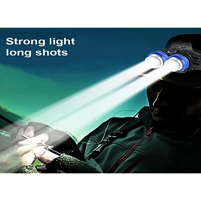 Lanterna de cap cu 2 Led-uri si 4 moduri de iluminare Lanterna de cap cu 2 Led-uri si 4 moduri de iluminare