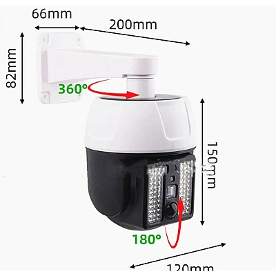 Camera falsa solara 66 led smd HW-5118-1 Camera falsa solara 66 led smd HW-5118-1
