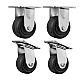 Set 4 Roti 32mm NEGRE Pivotante NEGRE ROTILE culoarea Negru Set 4 Roti 32mm NEGRE Pivotante NEGRE ROTILE culoarea Negru