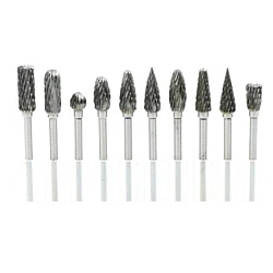 Set 10 Freze de Carbura MICI 3-4 MM  pentru Metal
