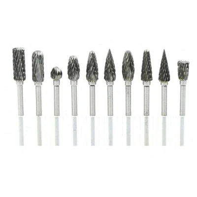 Set 10 Freze de Carbura MICI 3-4 MM  pentru Metal