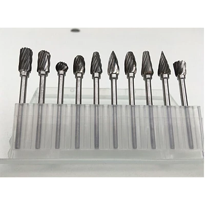 Set 10 Freze de Carbura MICI 3-4 MM  pentru Metal