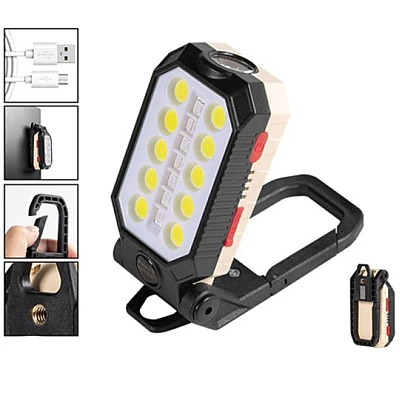 Mini lampa de lucru W599B cu baza magnetica si 4 moduri iluminare Mini lampa de lucru W599B cu baza magnetica si 4 moduri iluminare
