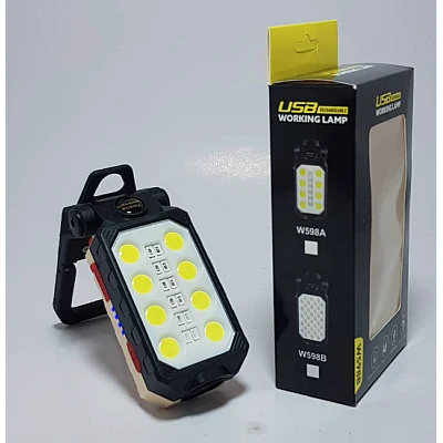 Mini lampa de lucru W599B cu baza magnetica si 4 moduri iluminare Mini lampa de lucru W599B cu baza magnetica si 4 moduri iluminare