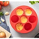 Set 2 Forme din silicon de briose pentru Airfryer cu 7 compartimente ROSII